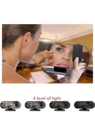 Valkyrie Projeksiyon Çift Alarm Dereceli Led Masa Saati