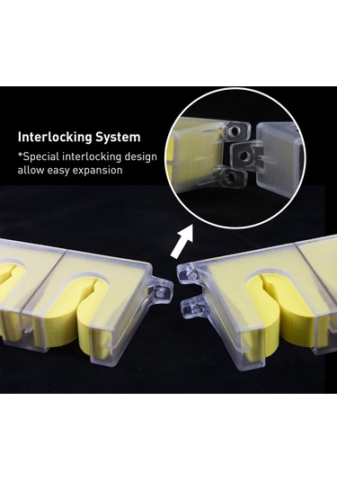 6 Olta İçin Olta Rafı Duvara Monte Olta Kamışı Depolama Raf Standı Tutucu - Sarı