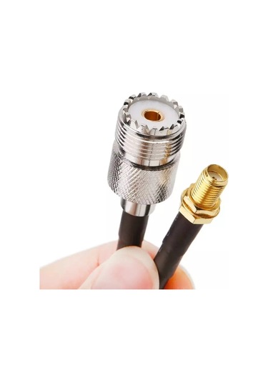 Pigtail Kablo Sma Dişi - Pl259 Dişi Dönüştürücü Siyah