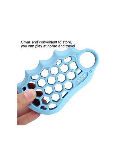 Petek Elastik Silikon Parmak Egzersiz Kavrama Güçlendirici Eğitim El Tutucu - Bebek Mavisi