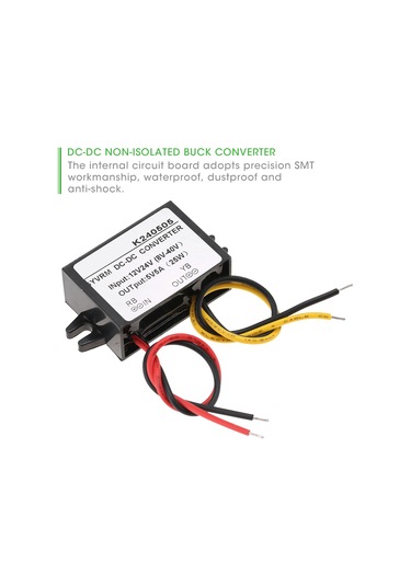 Gajeena 5v 5a Dc-dc Düşürme Güç Modülü, 8-40v Girişli, Su Geçirmez, Ateş Direnci, Aşırı Gerilim/koruma, Araç Led Ekranı Ve Diğer Cihazlar İçin