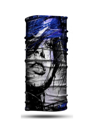 Motosıklet Bandana-boyunluk Crt-125 Siyah - Mavi