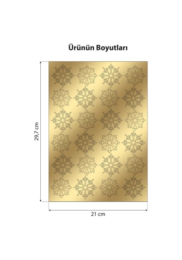 Kartanesi Kış Temalı Metalik Duvar Sticker Çok Renkli