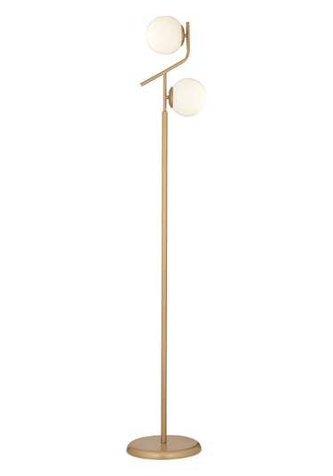 Velar Eskitme Beyaz Camlı Modern Tasarım Metal Lambader