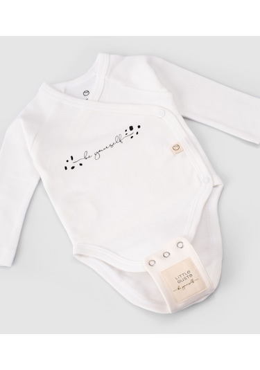 Organik Pamuk Bebek Body Zıbın Uzatma Aparatı 2 Adet 8,5mm 001