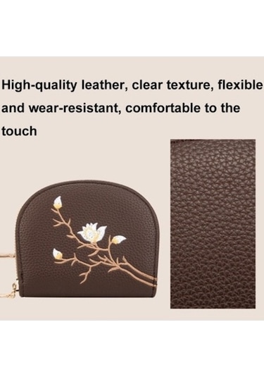 Trendooze Linjinxu Gri Nakış Yarı Daire Kapasiteli Kart Yuvası Kimlik Çoklu Tutucu Diğer