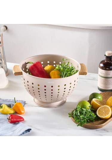 Karaca Ekin Bambu Saplı Süzgeç Krem