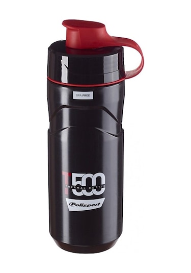 Polisport T500 Thermal Su Matarası Siyah - Kırmızı