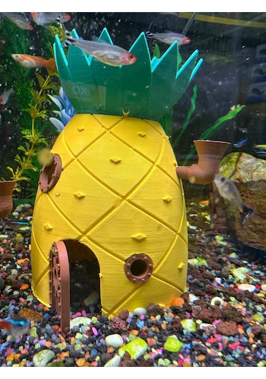 Ananas Ev Akvaryum Dekor Balık Saklanma Alanı