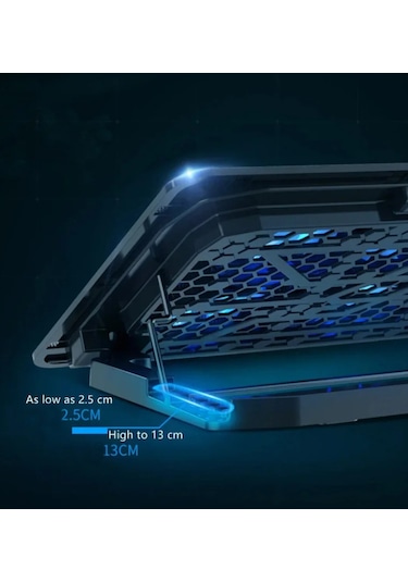 8 Fanlı Rgb Işıklı Gaming Notebook Soğutucu Yükseklik Ayarlı