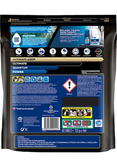 Finish Ultimate Plus Bulaşık Makinesi Deterjanı 60 Tablet