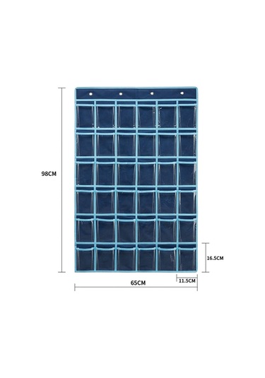 Cbtx 36 Cepli Temizle Asılı Kese Cep Telefonu Saklama Çantası Sınıf Takvimi Cep Tablosu Hesap Makinesi Tutacağı - Pembe