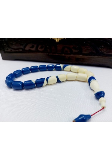 Ahmet Özdemir Usta İmzalı Eski Mavi Beyaz Bilardo Topu 9,5 X 13