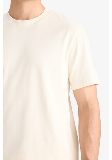 Defacto Regular Fit Bisiklet Yaka Basic Düz Kısa Kollu Tişört E7961ax25auer140 Ekru Defacto Regular Fit Bisiklet Yaka Basic Düz Kısa Kollu Tişört E7961ax25auer140 Ekru