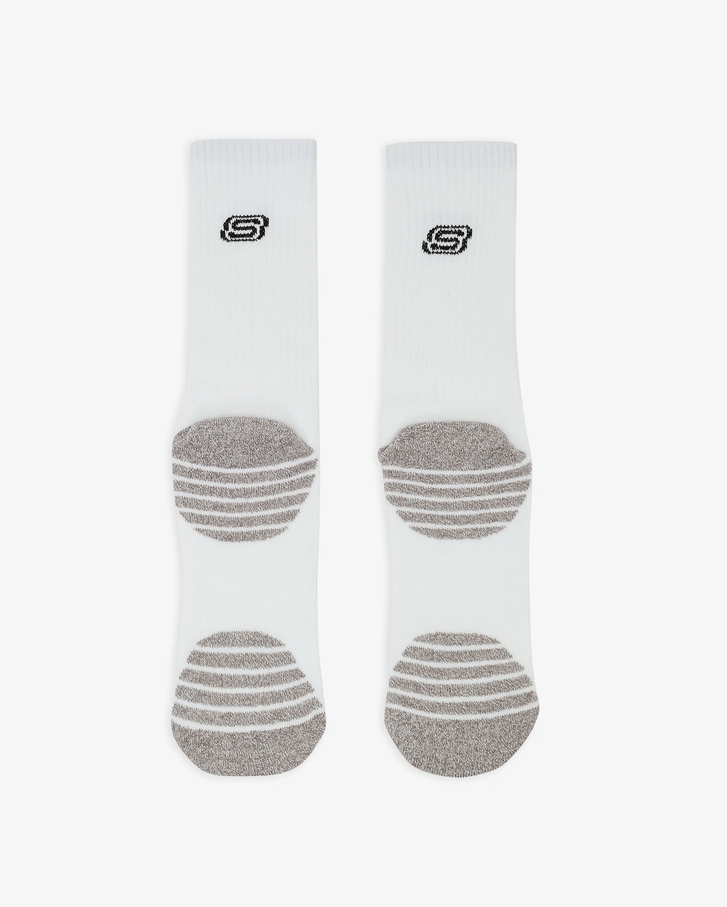 Skechers 3'lü Unisex Yarım Taban Destekli Crew Çorap Unisex Beyaz Çorap S119438-107 Beyaz