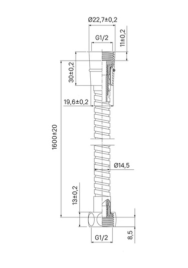 Milardo Duş Hortumu 160 Cm 239438102 Krom