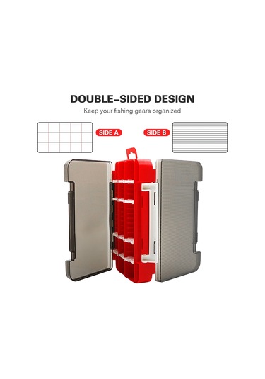 Hallow-çift Taraflı Yem Kutusu Lures Organizatör Olta Takımı-m,sarı