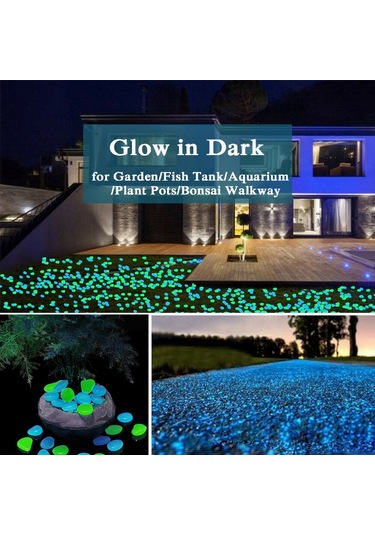 Xiyyadms Turuncu Işıyan Taşlar - Bahçe Akvaryum Dekoratif Resin Kiremitler - 100 Adet Fosforlu Renkli Yumuşak Taş Seti