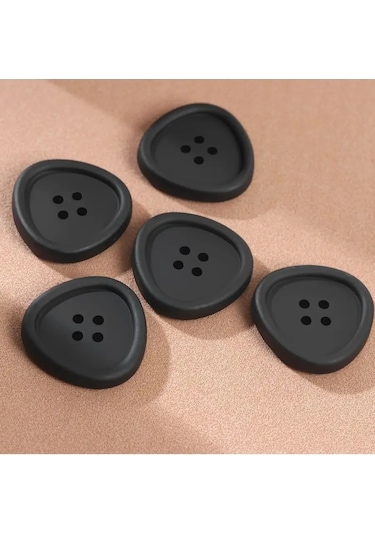 Art Uzor Plastik Düğmeler, 4 Delikli, Çapı 25 Mm, 5 Adet 145280523