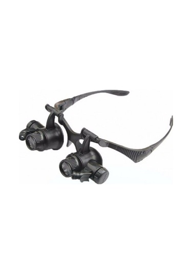 Gözlük Modeli 10x 15x 20x 25x Lens 2 Led Işıklı Büyüteç