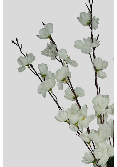 Yapay Çiçek 7 Dallı Beyaz Japon Çiçeği Bahar Dalı