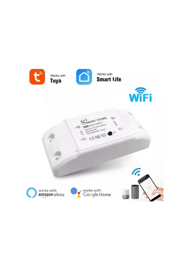 Yaozixa Akıllı Wi-fi+bluetooth 10a Kontrolörü - 90-250v, 2200w, Smartlife/tuya Uygulaması İle Uzaktan Kontrol, Yangın Engelleme Abs Malzeme
