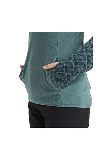 Roxy Kadın Polar Sayna Half Zip Yeşil Renkli Renkli Çok Renkli