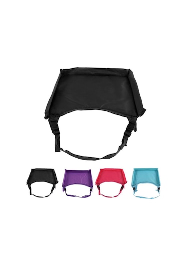 Siyah Çocuk Araba Masa Tepsisi Su Geçirmez Istikrarlı Yumuşak Saklanabilir Araba Tur Tepsisi Yürümeye Başlayan Seyahat Masası Organizatör