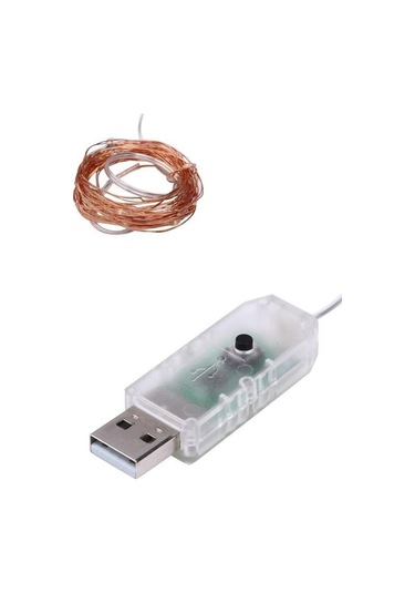 Tedaks Yılbaşı Ve Özel Konsept Dekorasyon 5 Mt Usb Bağlantılı Led Işık Sarı