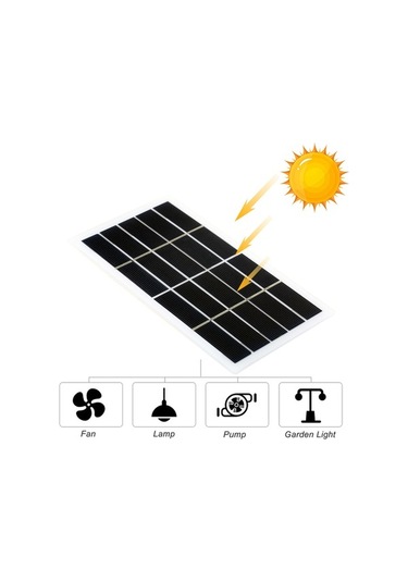 Besthome1 2w 5v Taşınabilir Güneş Paneli - Bahçe Aydınlatma, Fan/pompa Şarjı İçin Su Geçirmez Solar Panel