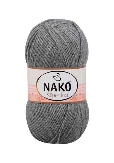 Süper İnci El Örgü İpi 100 gr Gri Melanj 194