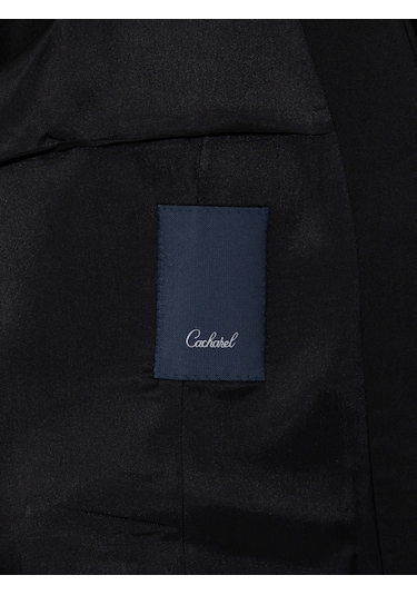 Cacharel Siyah Slim Fit Yün Karışımlı Yelek