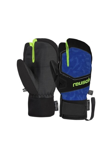 Reusch Torby R-Tex Xt Çocuk Üç Parmak Kayak Eldiveni Mavi/Yeşil