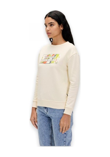 Bad Bear 24.04.12.002 Re-carina Crewneck Sweat Kırık Beyaz Unisex Sweatshirt Kırık Beyaz