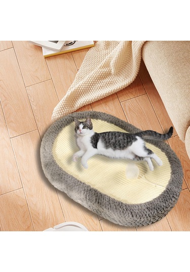 Suntek Kedi Tırmalama Yatağı Oval Şekil Büyük Alan Gri
