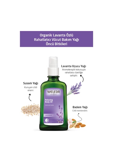 Weleda Organik Lavanta Özlü Vücut Bakım Yağı 100ml