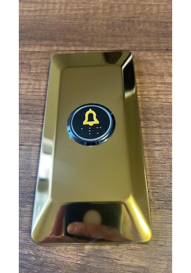 Backhome Led Işıklı Dekoratif Kapı Zili Butonu Gold
