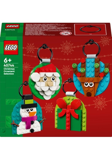 LEGO® Yılbaşı Süsü Koleksiyonu 40744 – 6 Yaş ve Üzeri İçin Kardan Adam, Ren Geyiği ve Noel Baba Yılbaşı Süsleri Yapım Seti (153 Parça)