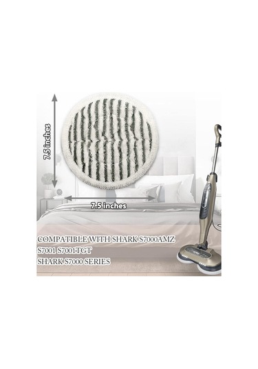 Vkemall Shark S7000/s7001 Serisi İçin Yıkama Yapılabilir 6 Adet Buharlı Süpürge Mop Padı - Ahşap, Seramik Zeminler İçin Uyumlu