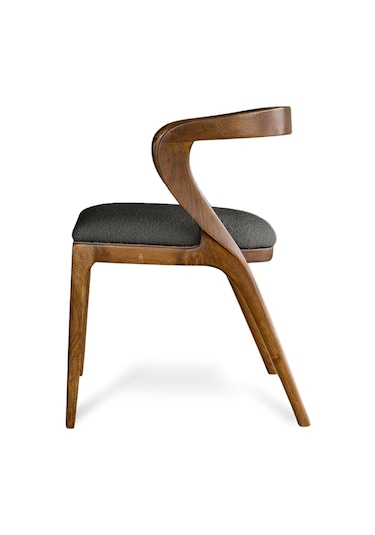 Akrep Antrasit Ceviz Ahşap Sandalye