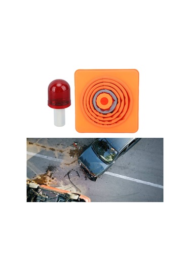 Xindoker Led Işıklı Yenilmez Pe Trafik Konisi - Katlanabilir Taşınabilir, 30cm Yükseklik, Dayanıklı Taban Ve Yüksek Görünürlük