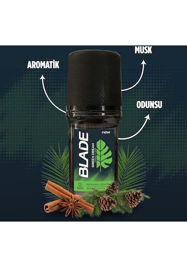 Blade Green Dream Erkek Roll-On Deodorant 3 x 50 ML