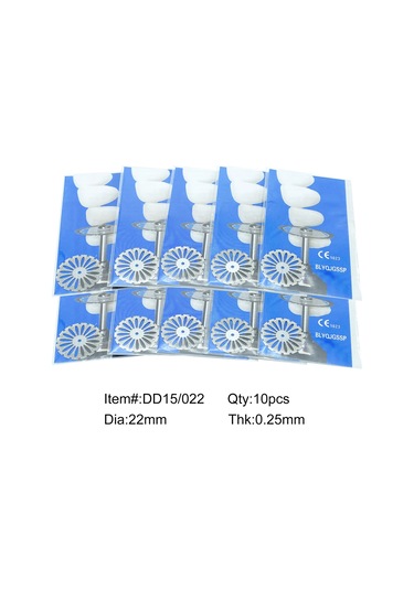 10 Adet Wellck Diş Laboratuvarı Parlatma Elmas Diskler 0.25mm Çift Taraflı Kaplama Disk Diş Hekimi Döner Kesme Aleti Parlatıcı Makinesi Açık Gri Chına