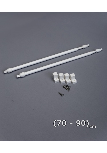 70 - 90 Cm Briz Çubuğu Ayarlanabilir 2 Adet Alüminyum Perde Borus