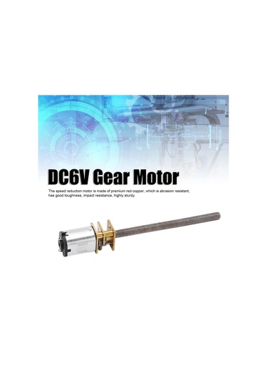 Aubyhe Dc6v 200rpm Yüksek Tork Düşük Gürültüli Redüksiyon Motoru, M4 55mm Mil, Kırmızı Bakır Malzeme, Lifti-oyunlar-uygulamalar İçin