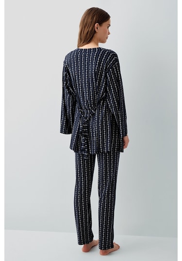 Pierre Cardin Kadın Lacivert 3lü Pijama Takım Lacivert