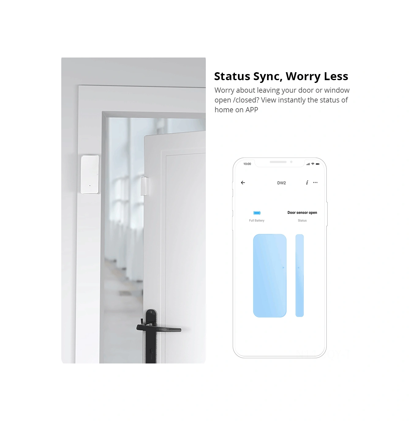 Youmex Sonoff Dw2 Wifi Akıllı Kapı Penceresi Sensörü - Ewelink Uygulaması İle Uzaktan Kontrol, Alarm Bildirimleri Ve Geçmiş Kayıtlar Pil Dahil Değil