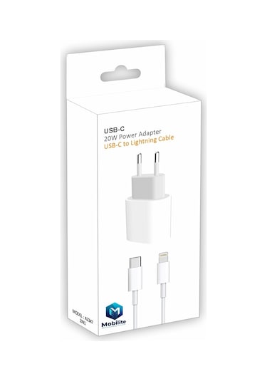İphone 14 Plus Uyumlu 20w Gerçek Güç Pd Type-c Adaptör+27w Type-c To Lightning Kablo Hızlı Şarj Set