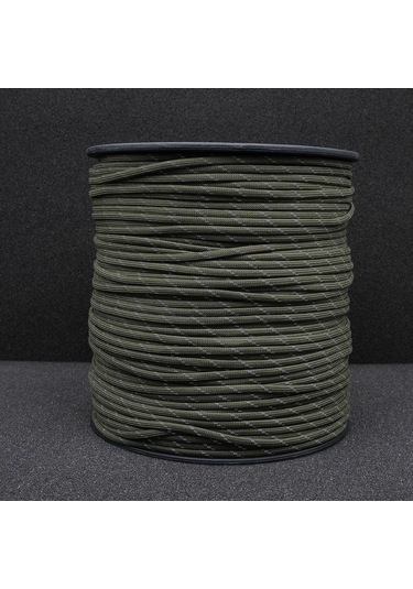 Mg Ropes Paracord İp 4 Mm Reflektörlü Haki Renk No:49 10 Metre Çok Renkli
