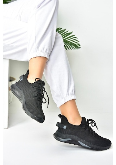 Fox Shoes Siyah Triko Kumaş Kadın Spor Ayakkabı M702006204